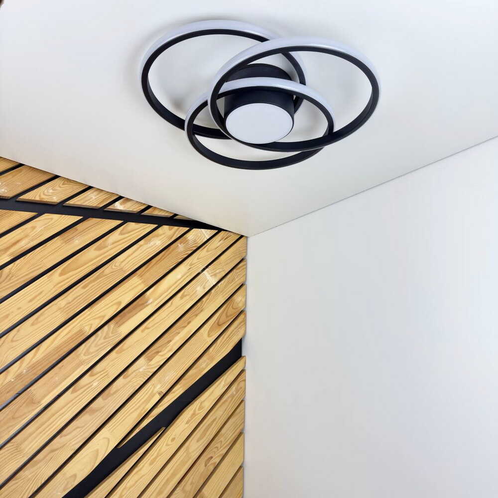 Светильник LED smart FORSAGE с пультом 100Вт 3000-5000K 5000Lm Круглый Черный 220765